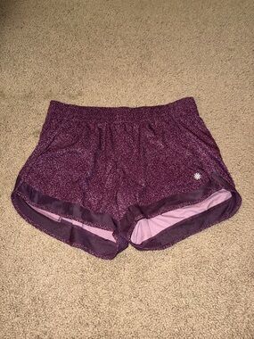 Athleta Purple Speckled Athletic Shorts